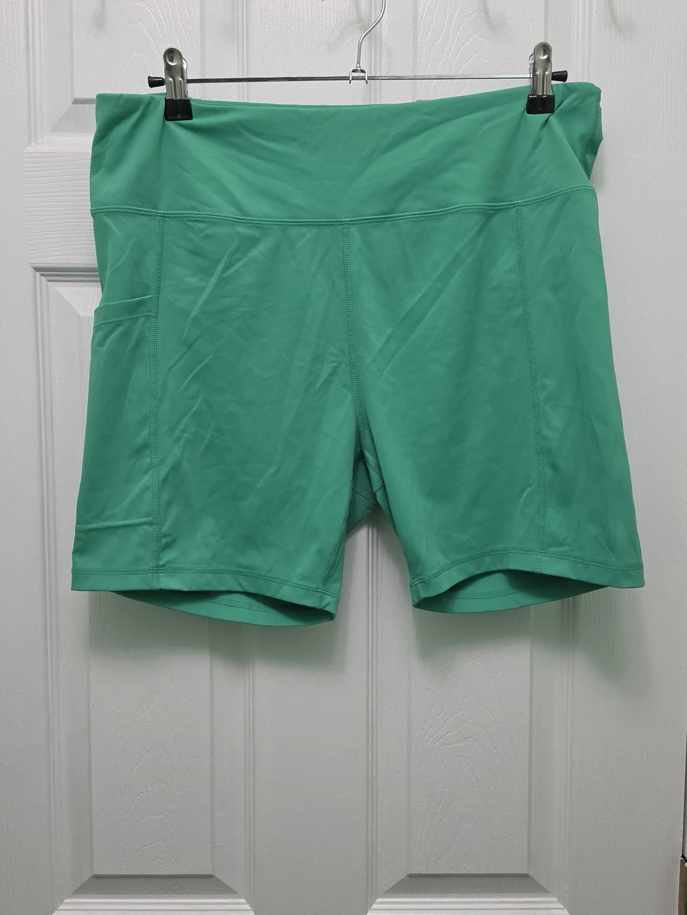 Crane Women’s High-Waist Athletic Shorts - Green